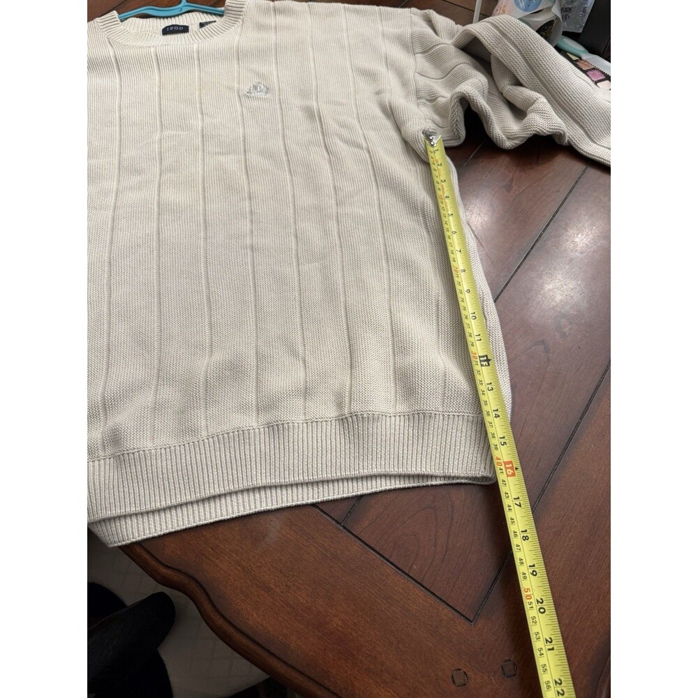 Vintage Men's Beige‎ Izod Pullover Crew Neck Sweater XL - Picture 6 of 8